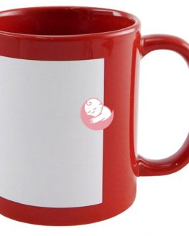 Caneca Colorida com Tarja Branca – 325ml