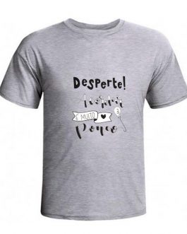 Camiseta Adulto Manga Curta Cinza Mescla