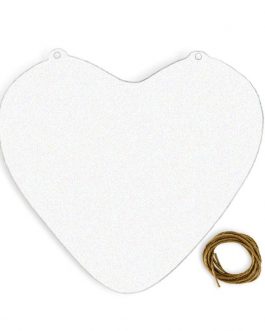 Placa Coração com Sisal 20×18
