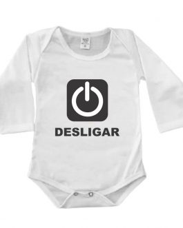 Body Manga Longa Canelado Branco – Desligar