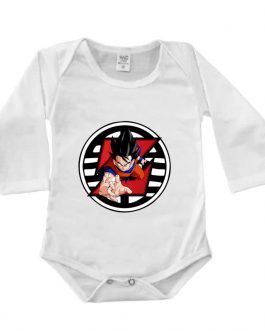 Body Manga Longa Canelado Branco – Dragon Ball