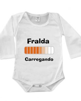 Body Manga Longa Canelado Branco – Fralda Carregando