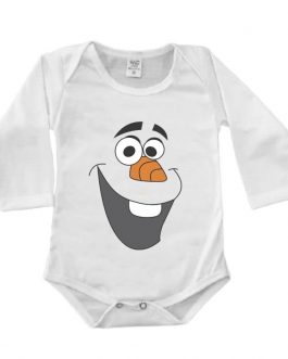 Body Manga Longa Canelado Branco – Frozen