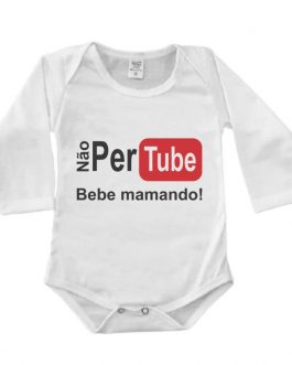 Body Manga Longa Canelado Branco – Não PerTube