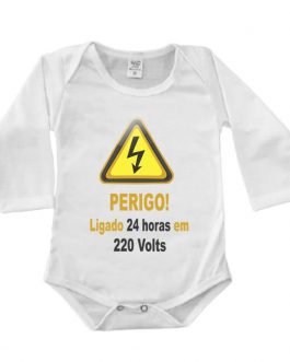 Body Manga Longa Canelado Branco – Perigo