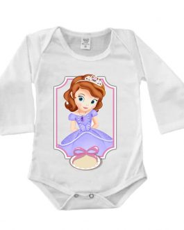 Body Manga Longa Canelado Branco – Princesa Sofia