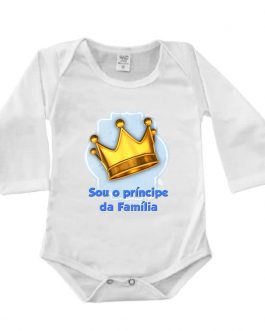Body Manga Longa Canelado Branco – Príncipe da Família