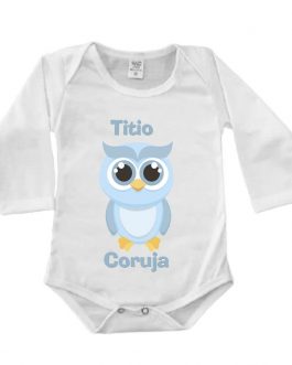 Body Manga Longa Canelado Branco – Titio Coruja